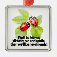 Ladybugs friendship quote funny BFF old senile