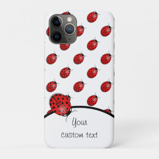 Ladybugs in red iPhone 11 pro case