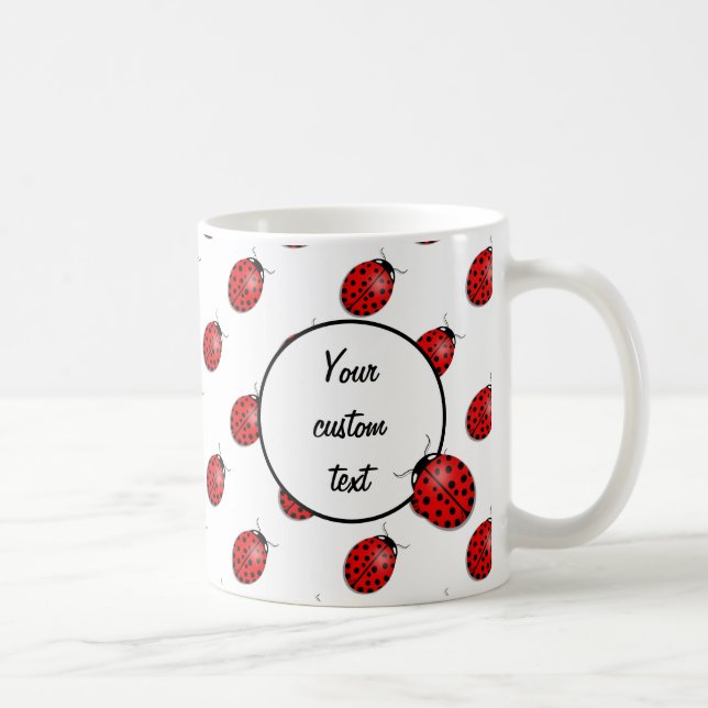 Ladybugs in red coffee mug (Right)