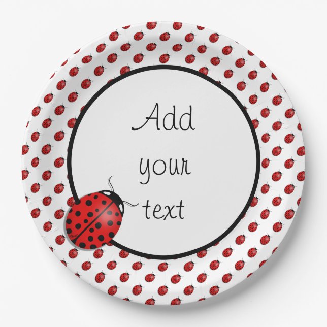 Ladybugs in red paper plate (Front)