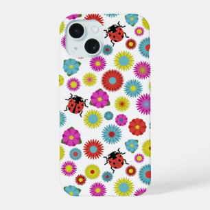 Ladybugs in the Garden Amongst the Flowers iPhone 15 Case