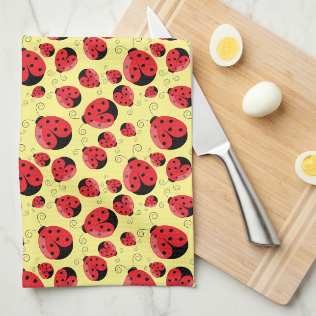 Ladybugs Kitchen Towel (Quarter Fold)