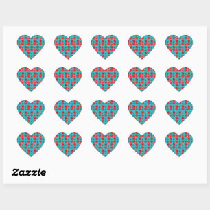 Ladybugs Lucky Insect Red Hearts Black Polka Dots Heart Sticker