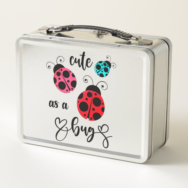 Ladybugs  metal lunch box (Back)