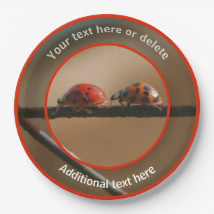 Ladybugs Nature Personalized Party  Paper Plate