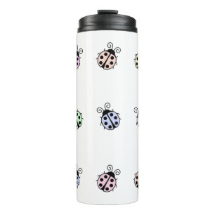 Ladybugs Pastel Multicolor Thermal Tumbler