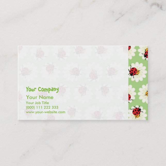 Ladybugs pattern business card (Front)