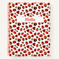 Ladybugs Pattern Customisable Spiral Notebook
