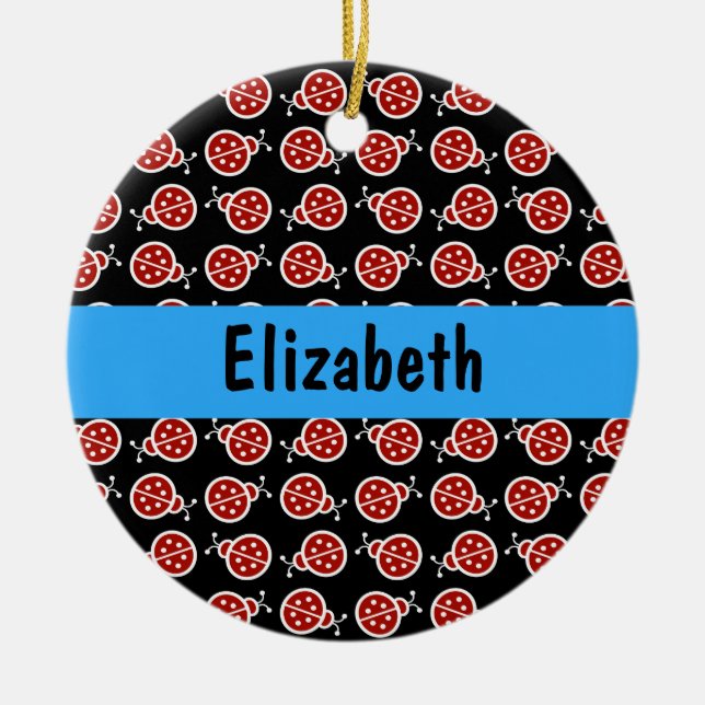 Ladybugs Personalised Ornament (Front)
