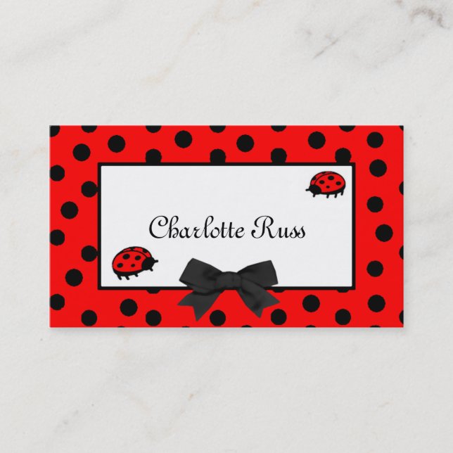Ladybugs & Polka Dots Mummy Card (Front)