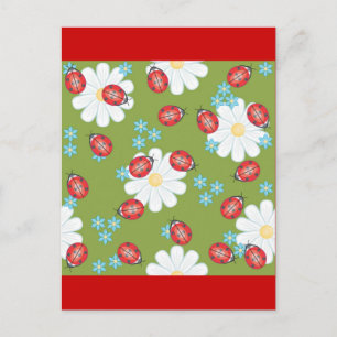 Ladybugs Postcard