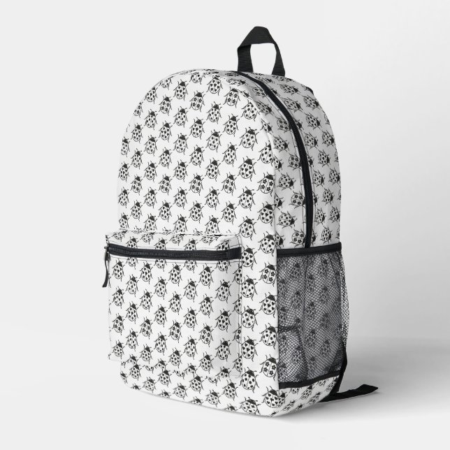 Ladybugs Printed Backpack (Back Corner Right)