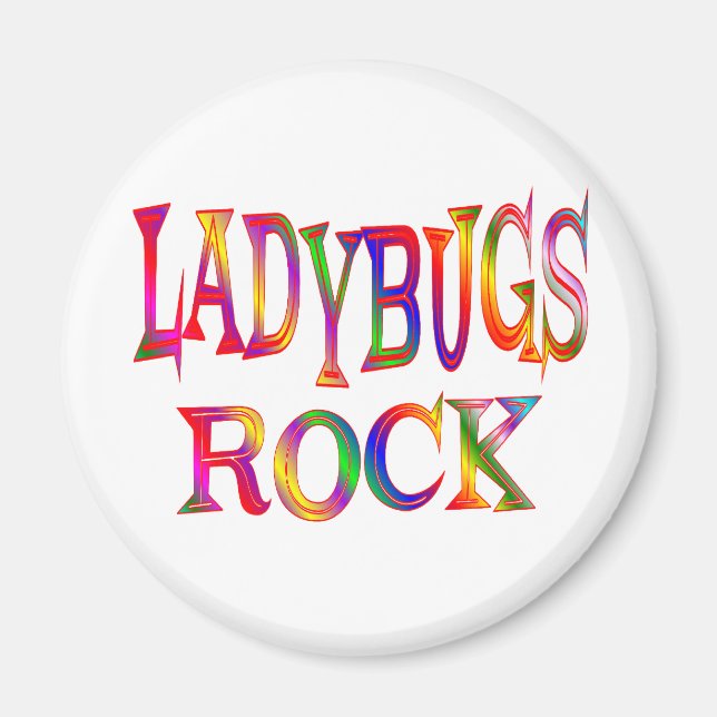 Ladybugs Rock Magnet (Front)