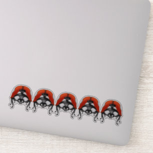 ladybugs Stand Row Laptop Stickers