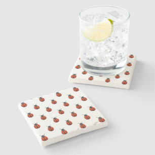 Ladybugs Stone Coaster