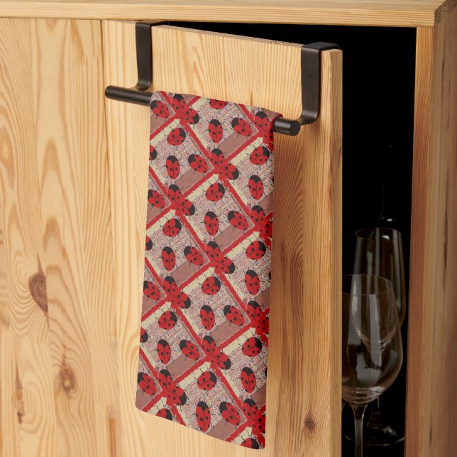 LADYBUGS TEA TOWEL (Thirds Fold)