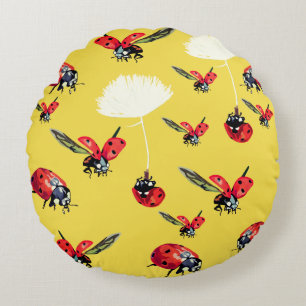 Ladybugs throw cushion