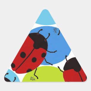 LADYBUGS TRIANGLE STICKER