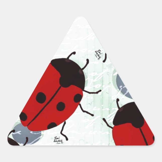 LADYBUGS TRIANGLE STICKER (Front)