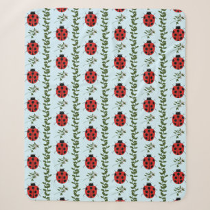 Ladybugs & Vines Nursery - Clear Skies Light Blue Sherpa Blanket