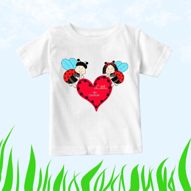 Ladybugs with heart baby T-Shirt (Creator Uploaded)