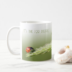 Ladybugs with motivational quote positive mindset  coffee mug