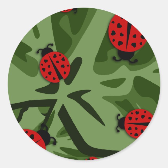 ladybugz. classic round sticker (Front)