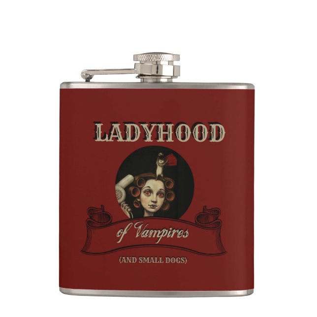 Ladyhood of Vampires Hip Flask (Front)