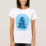 Lady's Blue Christmas Shirts Blue Tree T-Shirts<br><div class="desc">Women's Christmas Shirt Festive Holiday Fitted Shirts Blue Christmas Shirts & Gifts for Men Women Boys Girls and Baby Christmas Tree Long Sleeve Fitted Shirts & Nondenominational Holiday T-shirts Art & Design by Kim Hunter See www.kimhunter.ca for many more Christmas and Holiday Shirts & Gifts Online.</div>