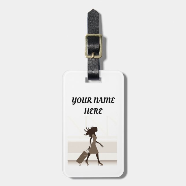 ***LADY''S*** LUGGAGE TAG READY TO PERSONALIZE (Front Vertical)