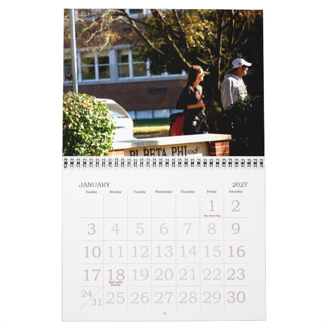 Lafayette Days Calendar (Jan 2027)