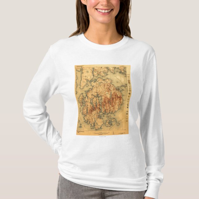 Lafayette National ParkPanoramic Map T-Shirt (Front)