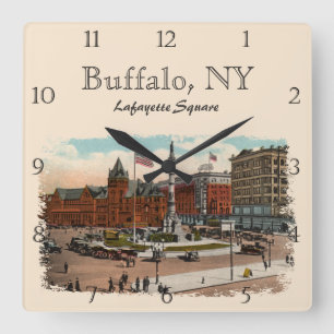 Lafayette Square Vintage Buffalo Custom Square Wal Wall Clock