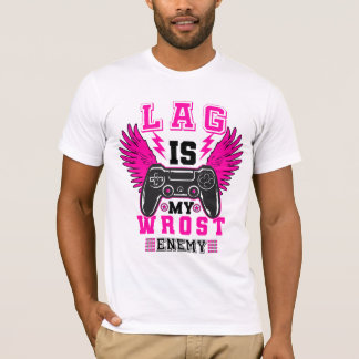 "Lag is my worst enemy" - Gamer graphic T-shirt