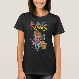 Lag Kills Gamer Keyboard Saying Angry Gamer T-Shirt