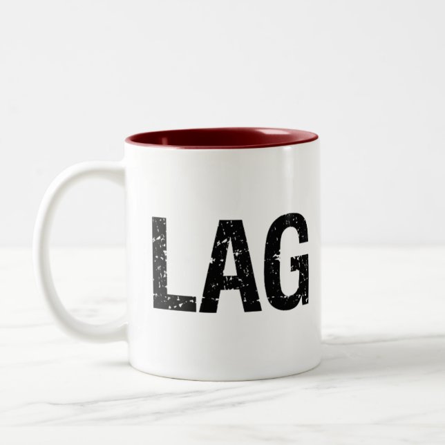 Lag Kills Gamers Two-Tone Coffee Mug (Left)