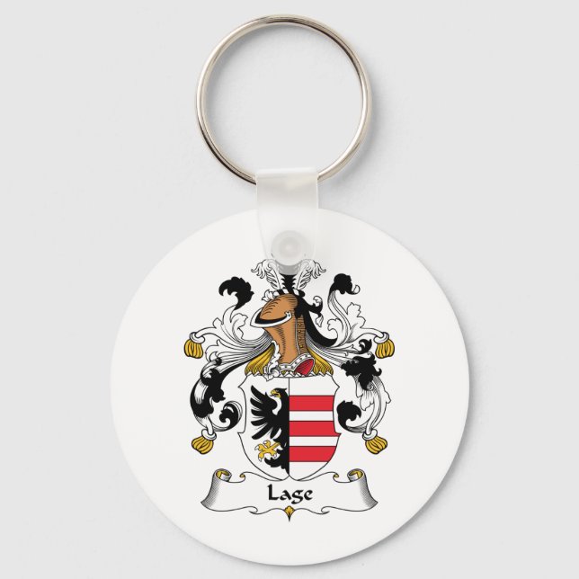 Lage Family Crest Key Ring (Front)