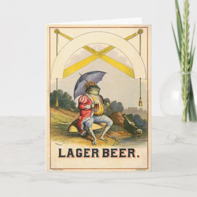 Lager Beer Vintage Advertising Card (Front)