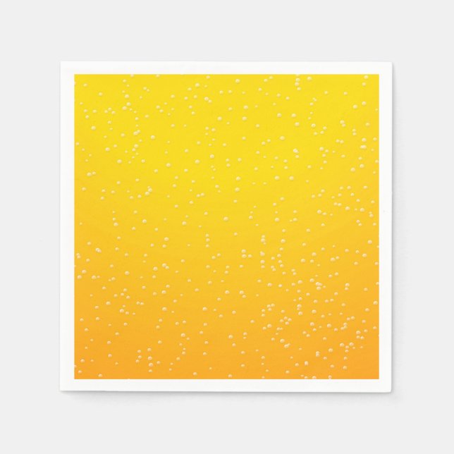 Lager Beer with Tiny Bubbles Background Art Napkin (Front)