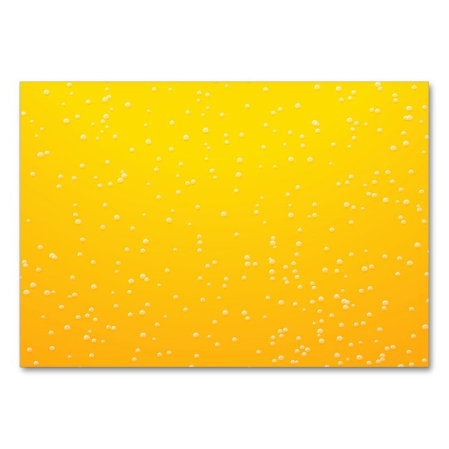 Lager Beer with Tiny Bubbles Background Art Table Number (Back)