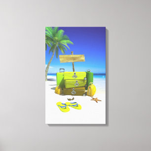 Laggage Set  Stretched Canvas Print