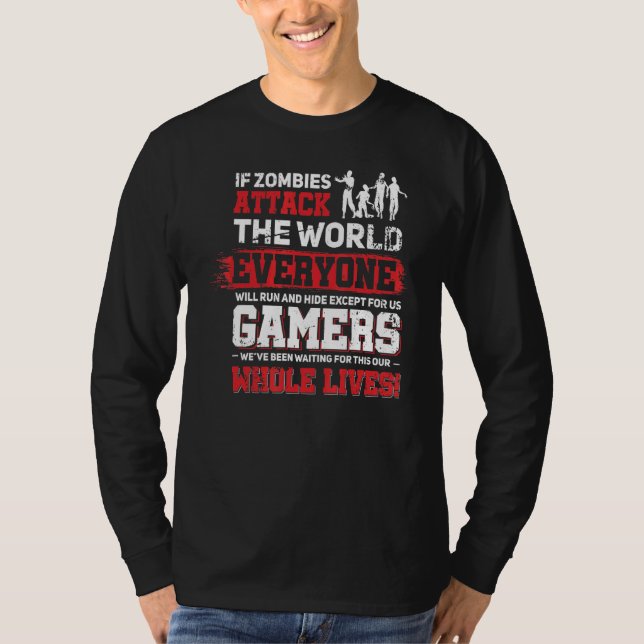 Lagging Console Gamer Design Video Game Player T-Shirt (Front)
