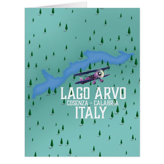 lago arvo Italy travel map (Front)