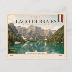 Lago di Braies - Italy Postcard