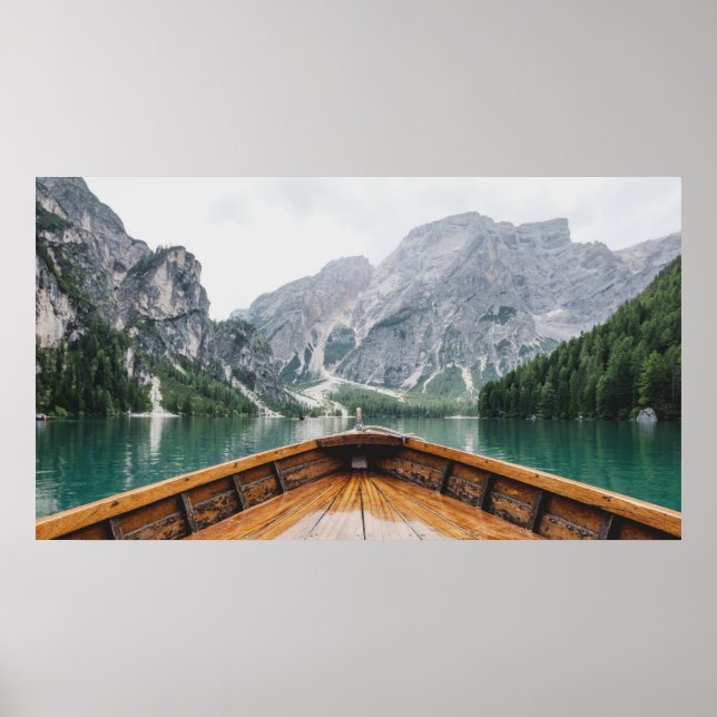 Lago di Braies, Italy Poster (Front)