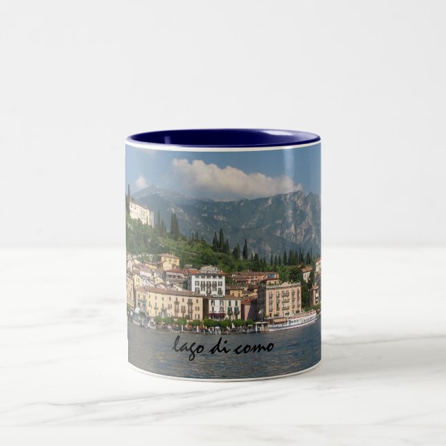 lago di como (Lake Como) Two-Tone Coffee Mug (Center)