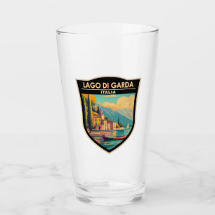 Lago di Garda Italia Travel Art Vintage Glass