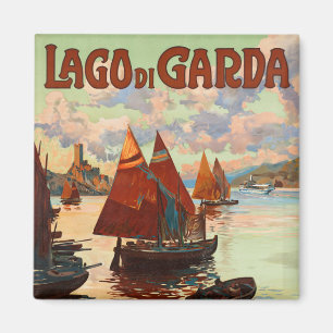 Lago di Garda, Lake Garda, Italy Vintage Travel, L Magnet
