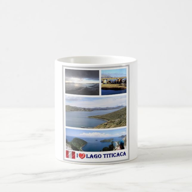 Lago Titicaca - I Love - Peru - Coffee Mug (Center)