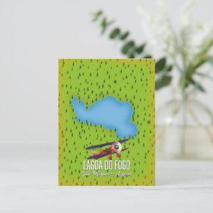 Lagoa do Fogo São Miguel Azores map Postcard
